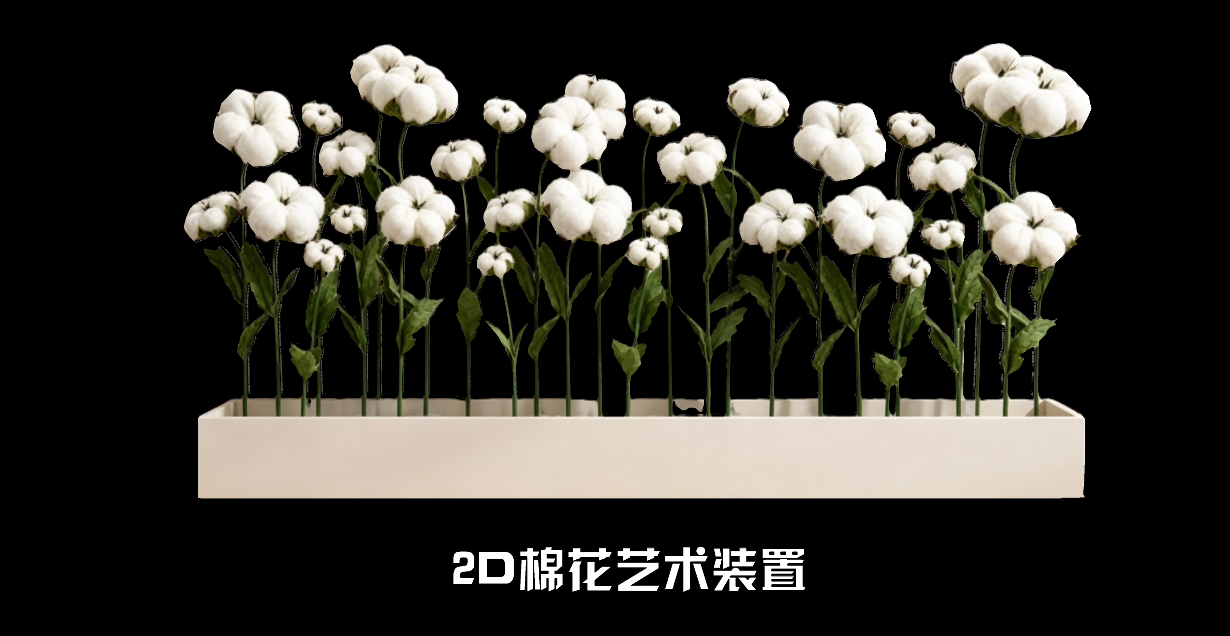 棉花2D艺术装置
