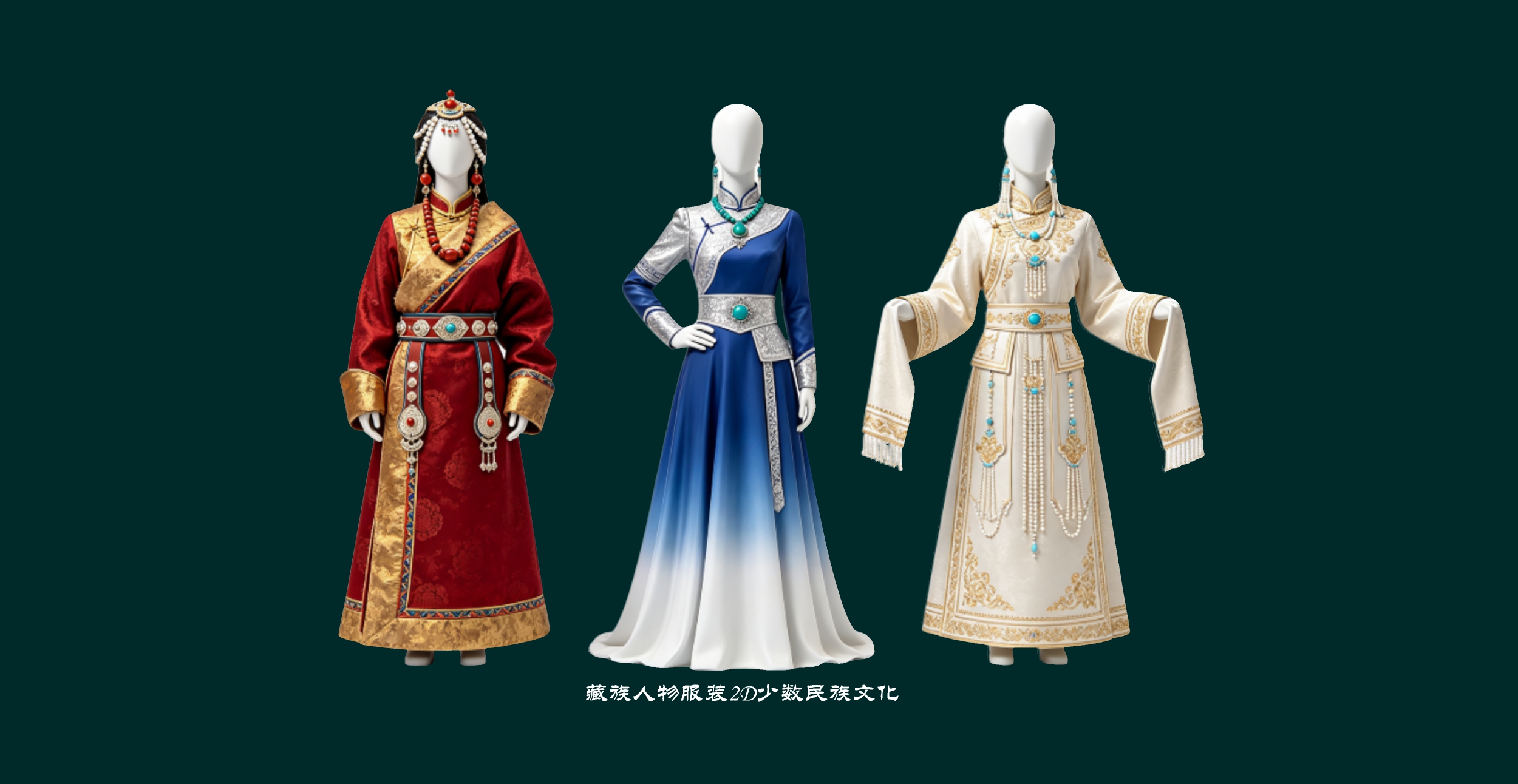 藏族人物服装2D少数民族文化