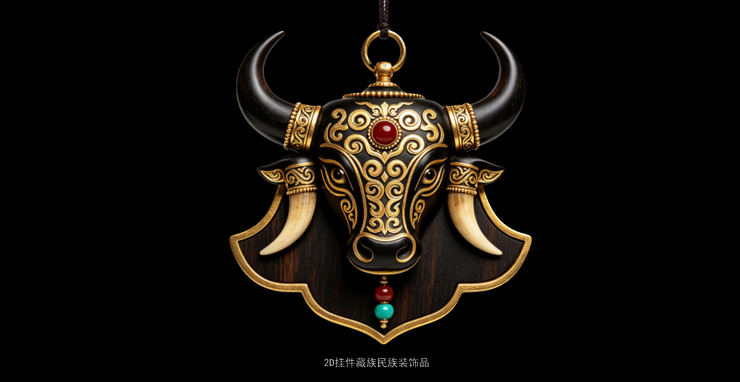 2D挂件藏族民族装饰品