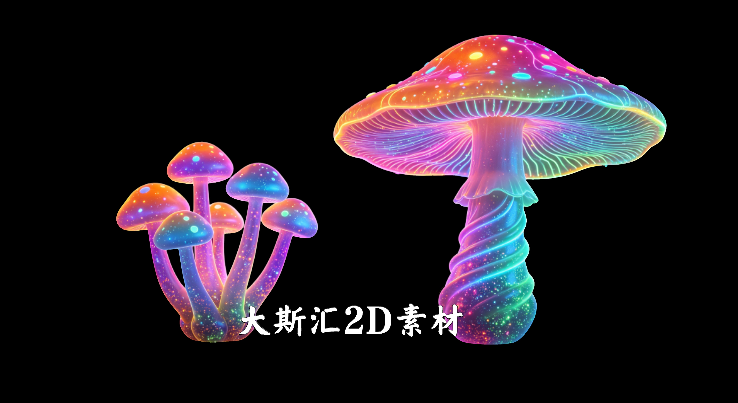 幻彩夜光奇幻彩虹蘑菇美陈装置