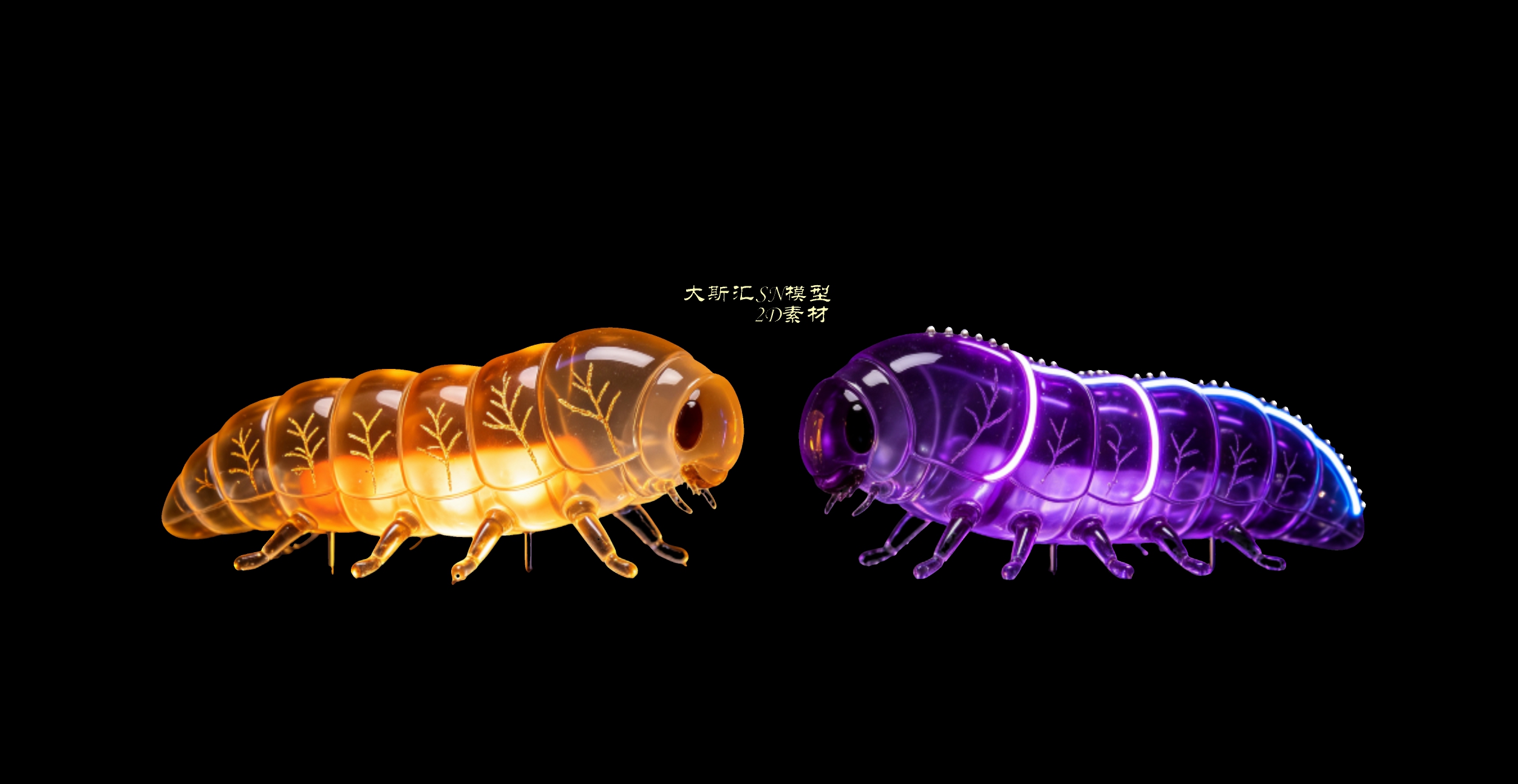 爬行昆虫2D夜景灯光