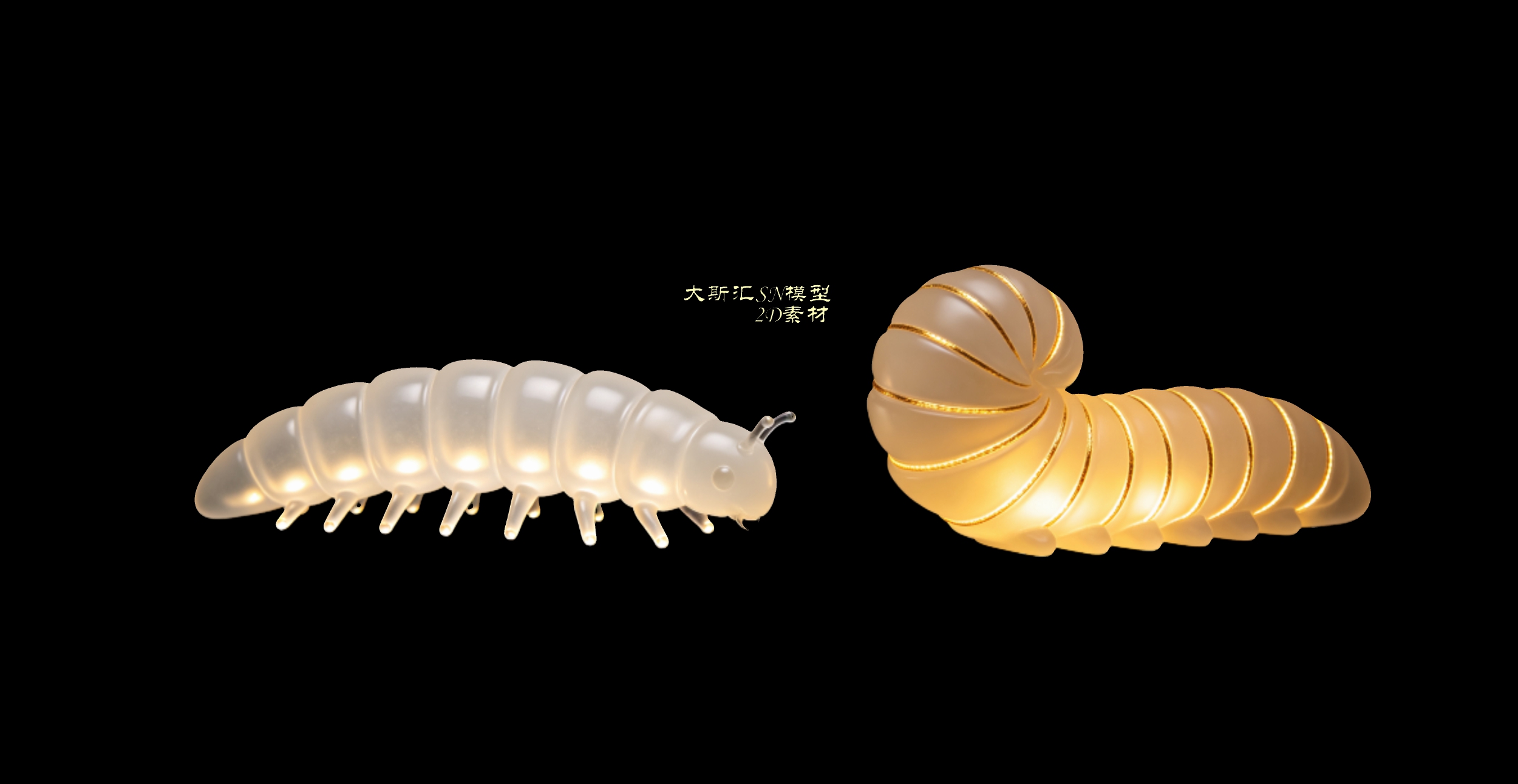 爬行昆虫2D夜景灯光