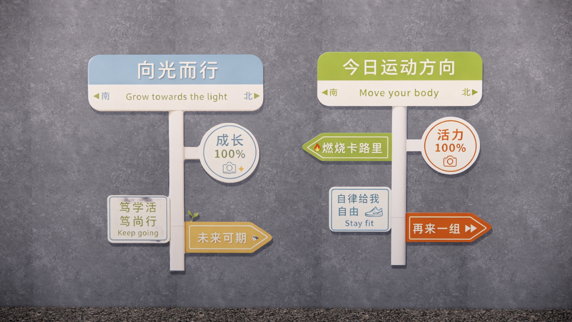 标识导示牌咖啡美陈
