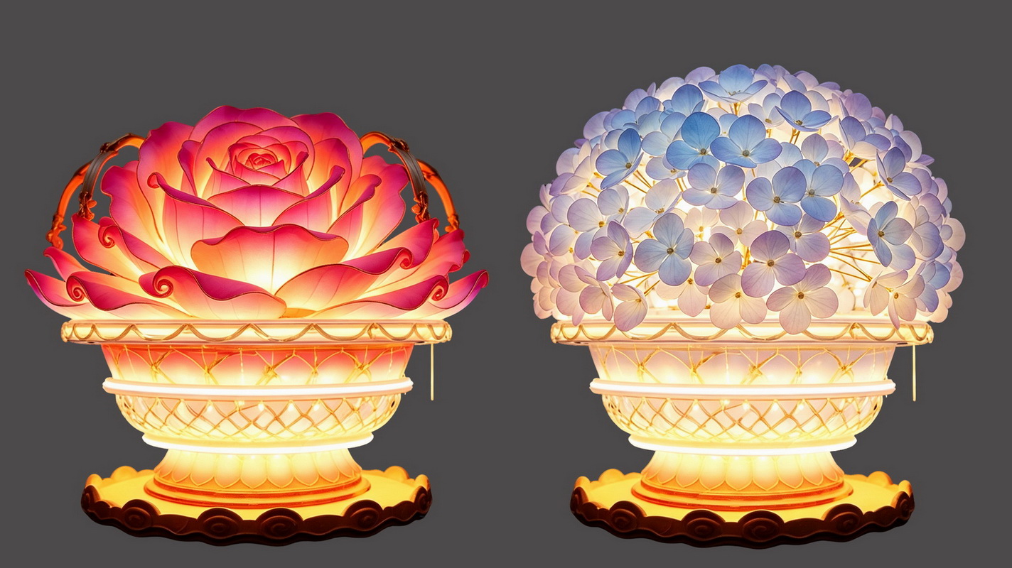 花蓝花艺景观灯光免扣PNG剪影