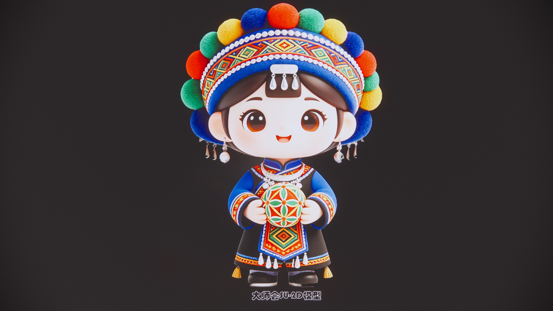 壮族人物模特服装IP形象