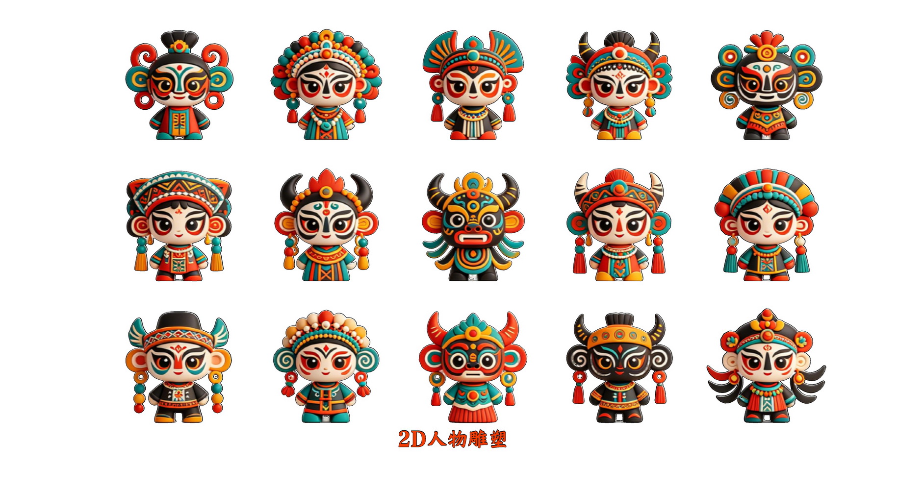 民族图形2D人物