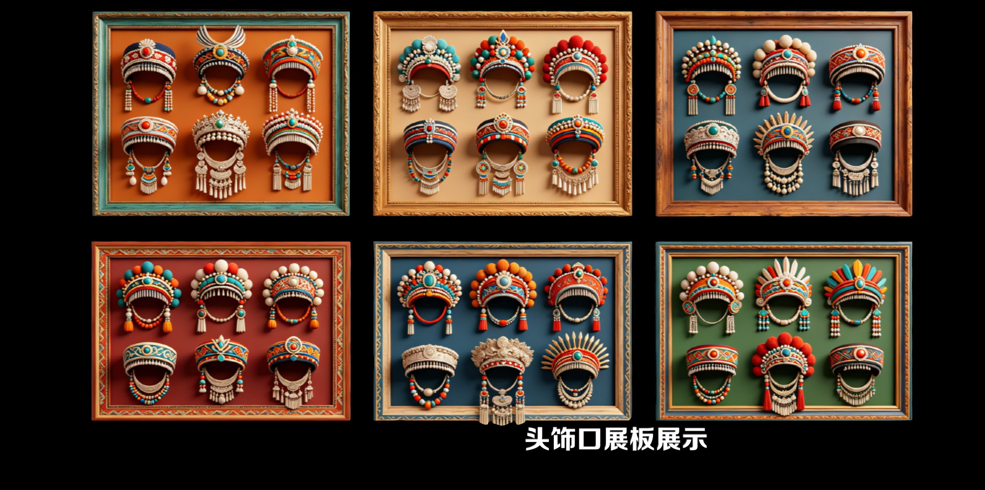 2D头饰口展板展示