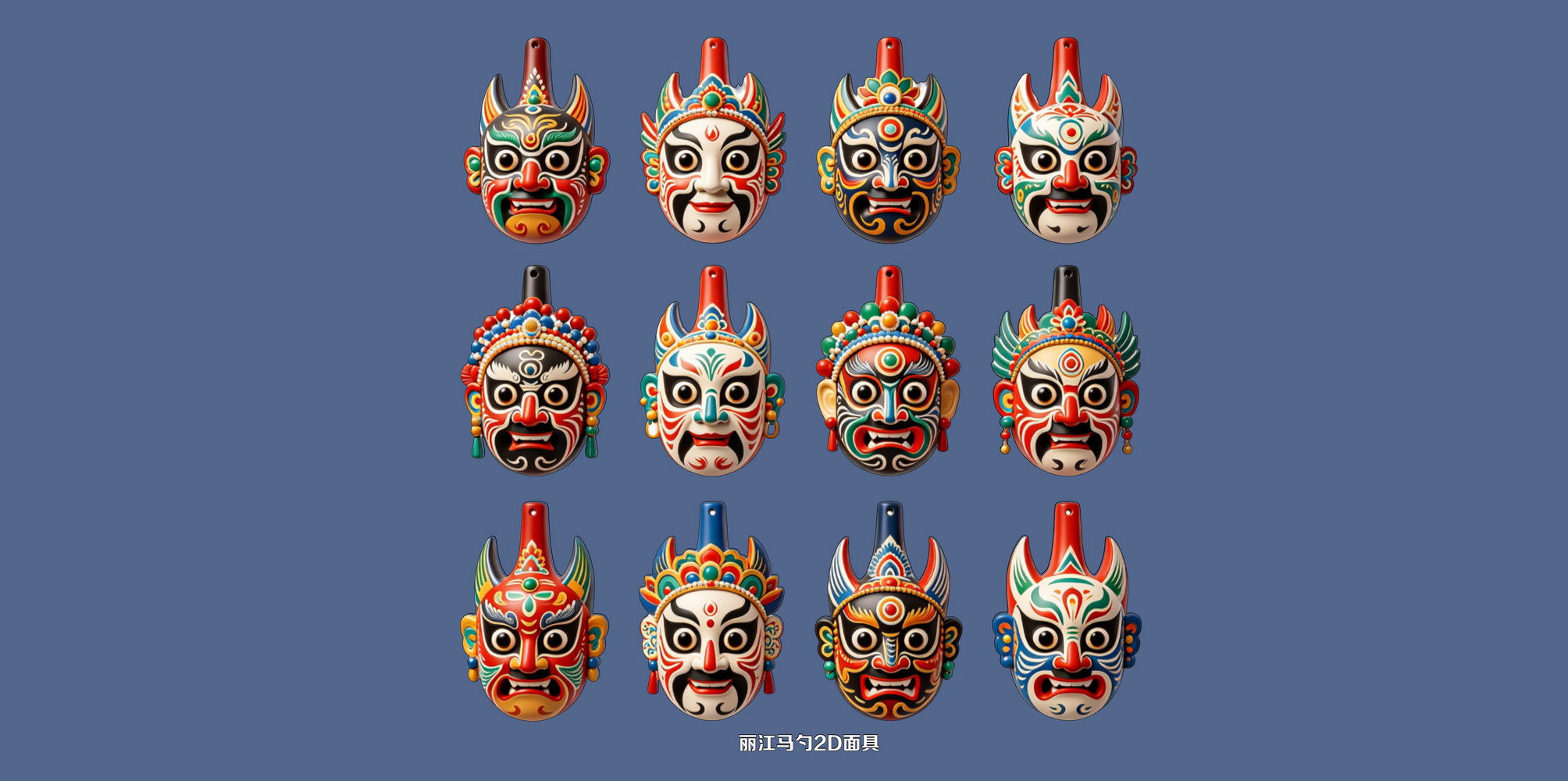 丽江马勺2D面具