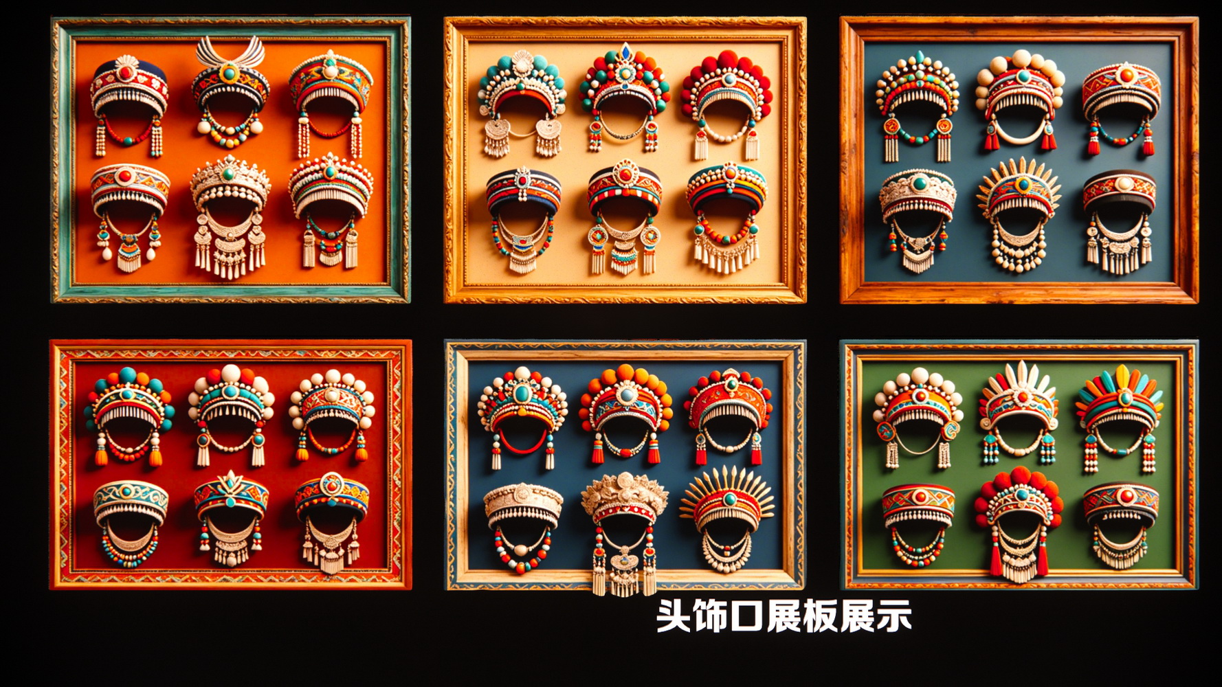 2D头饰口展板展示