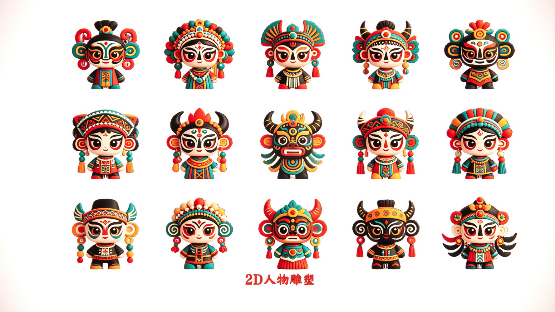 民族图形2D人物