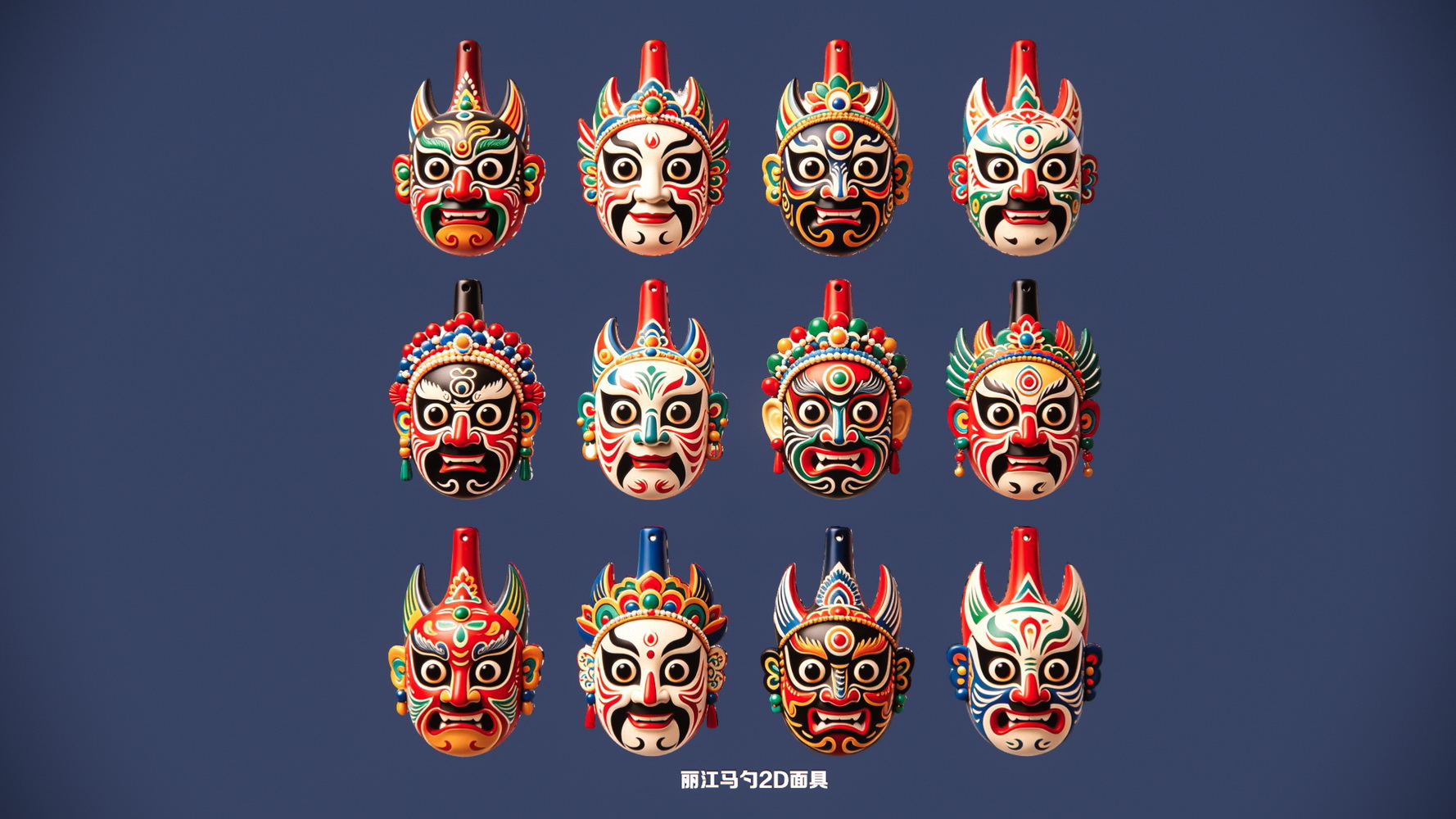 丽江马勺2D面具