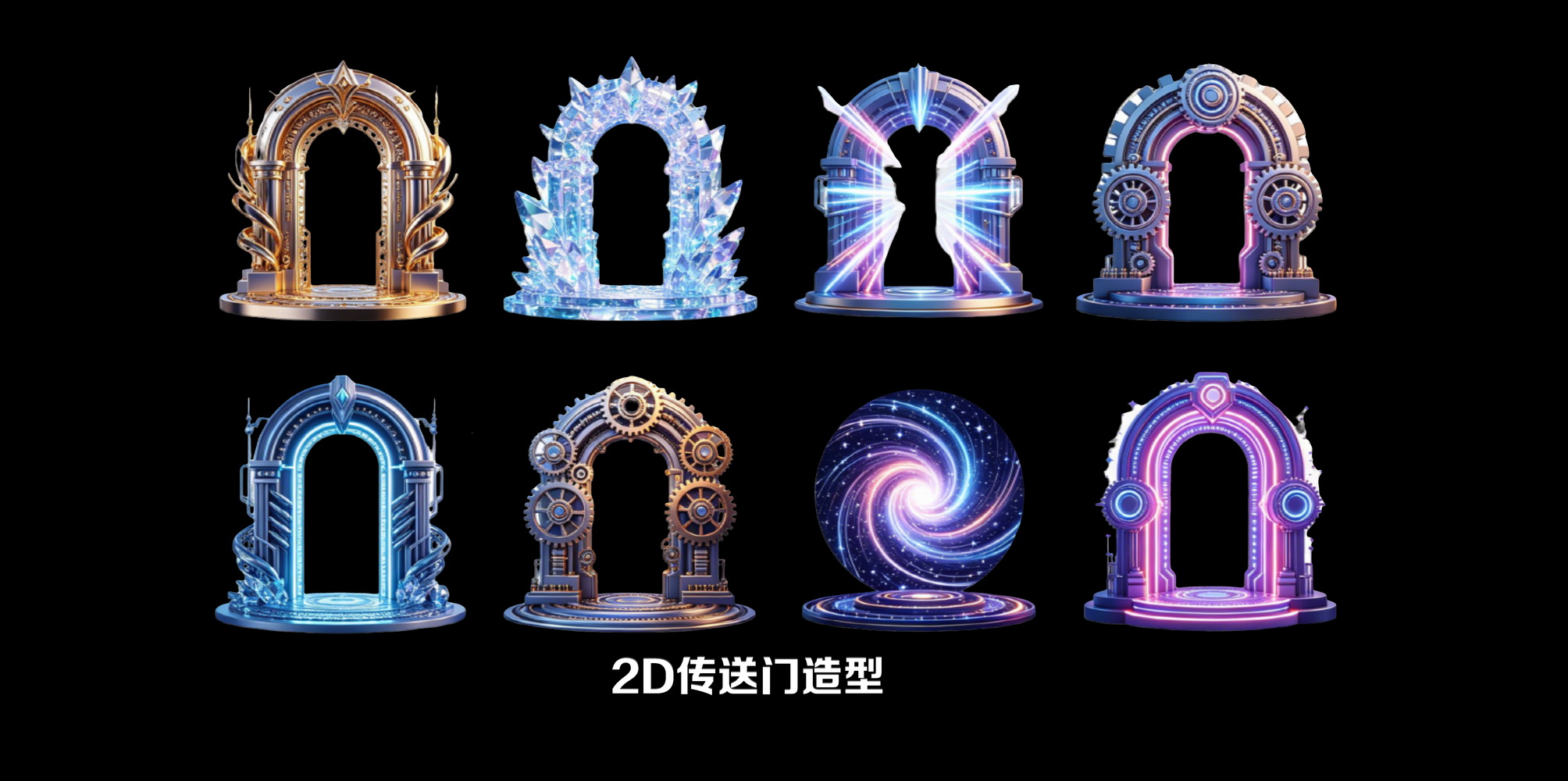现代2D传送门造型