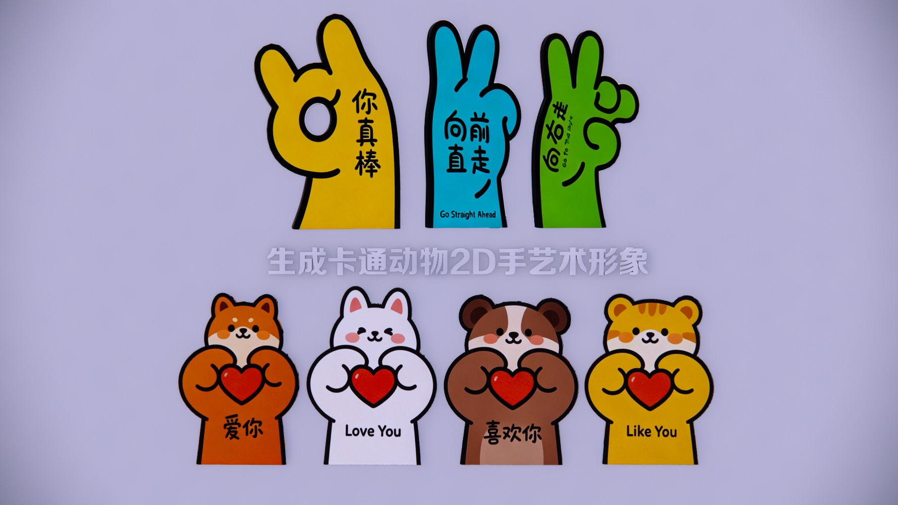 卡通动物2D手艺术形象SU模型