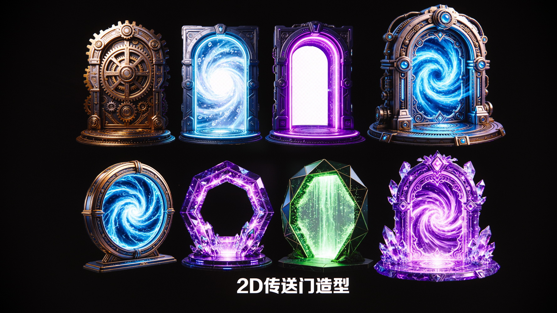 科技传送门现代2D造型