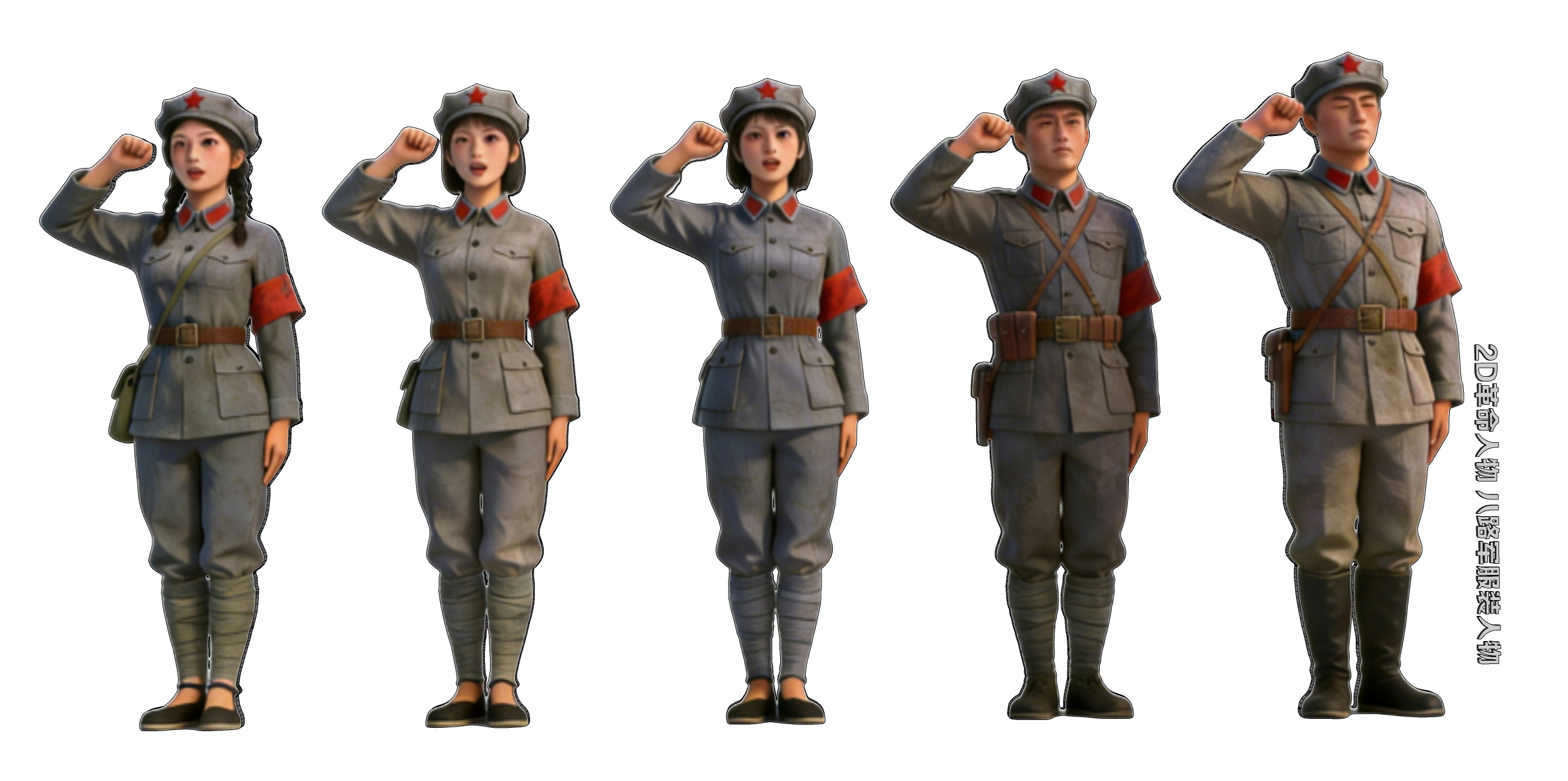 SU革命人物 八路军服装人物