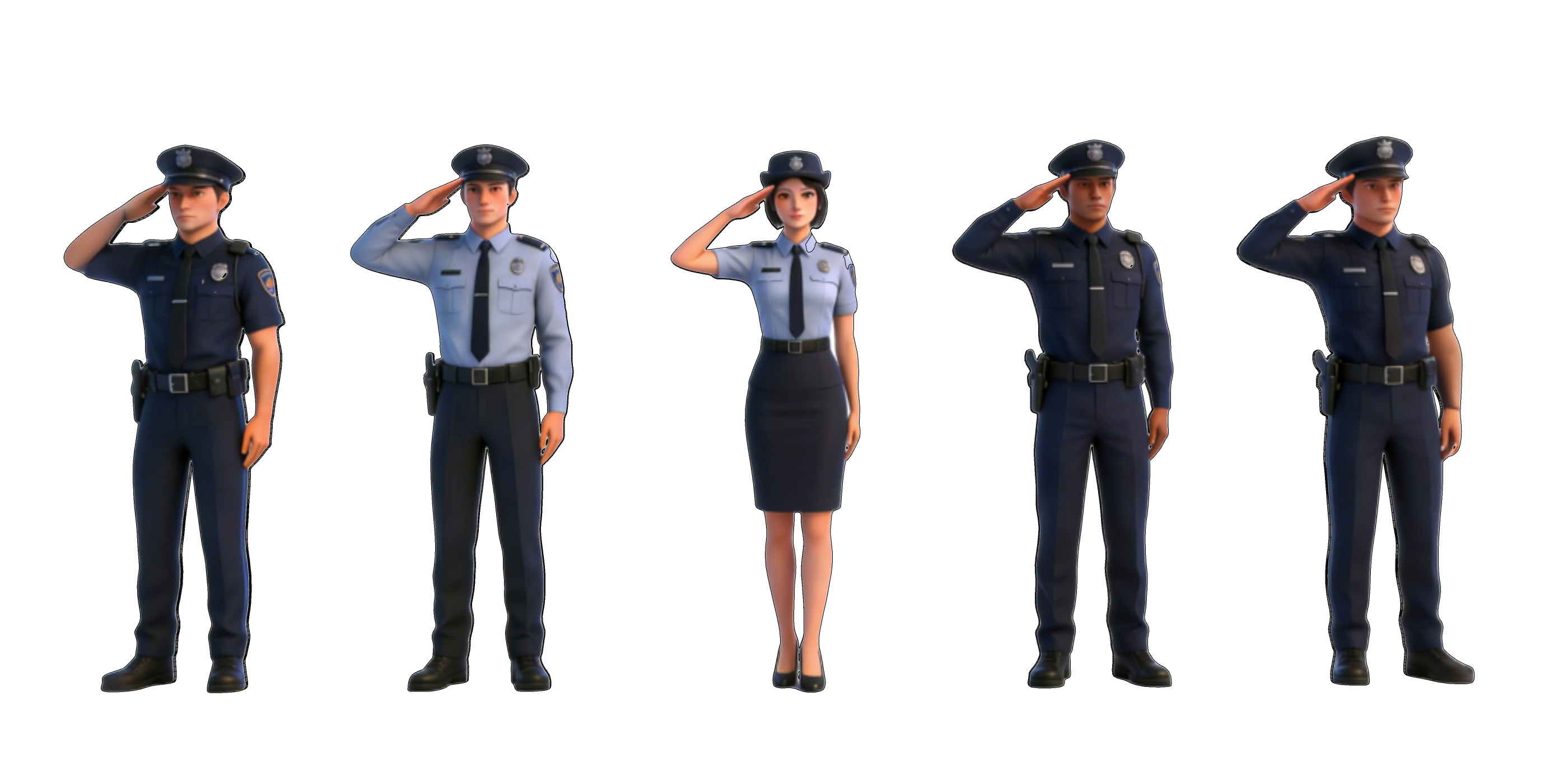2D保安警察 宣誓敬礼人物