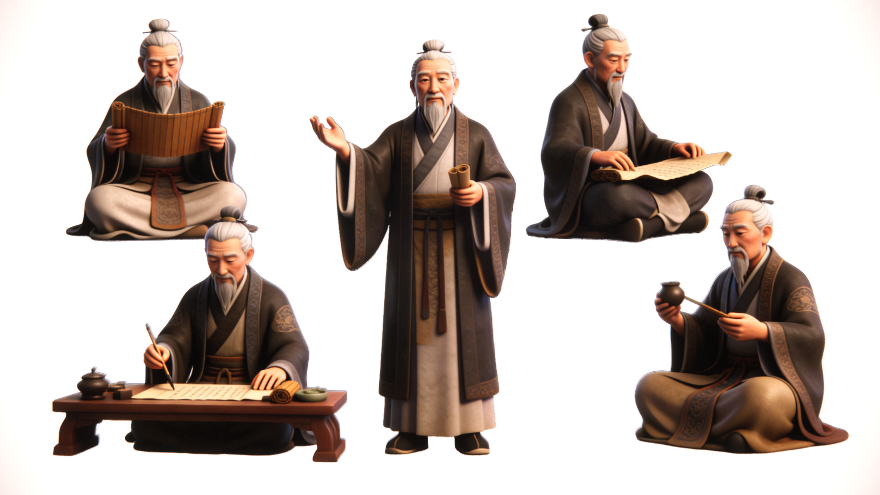 人物2D华陀2古代名人名医剪影SU模型
