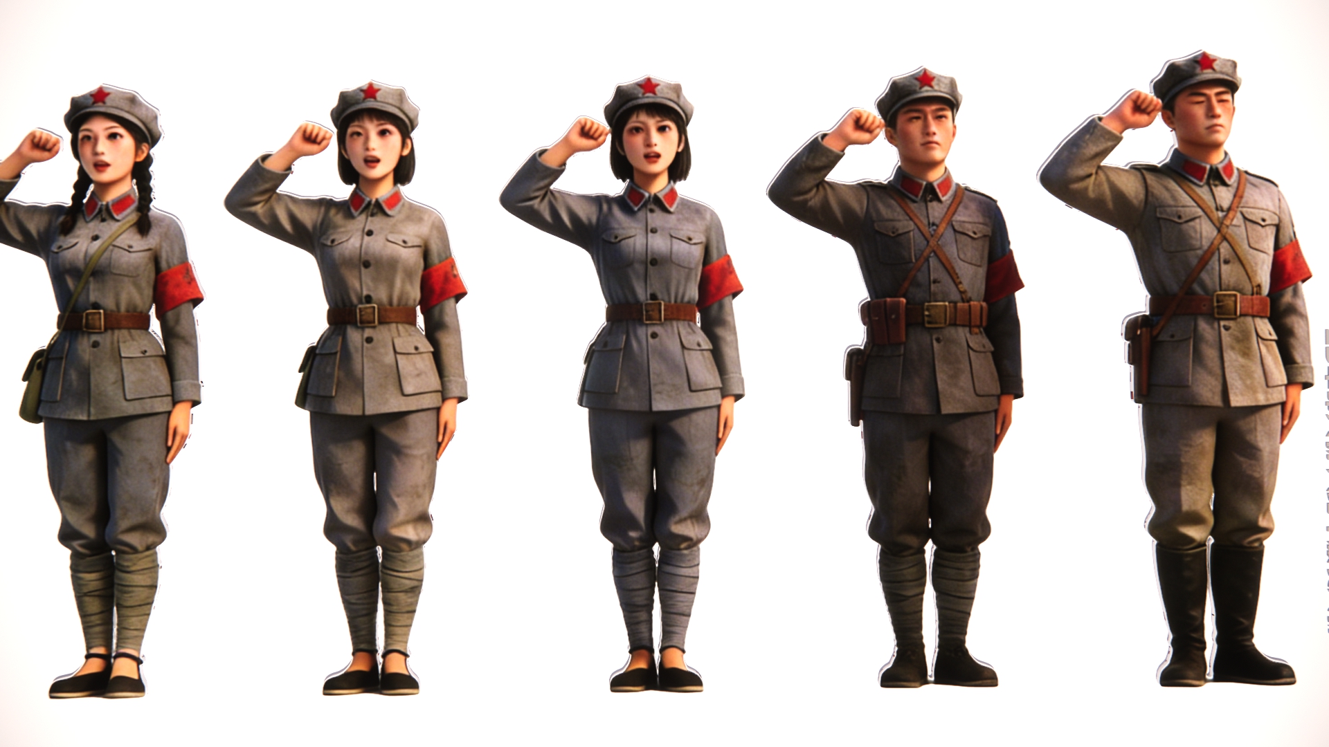SU革命人物 八路军服装人物