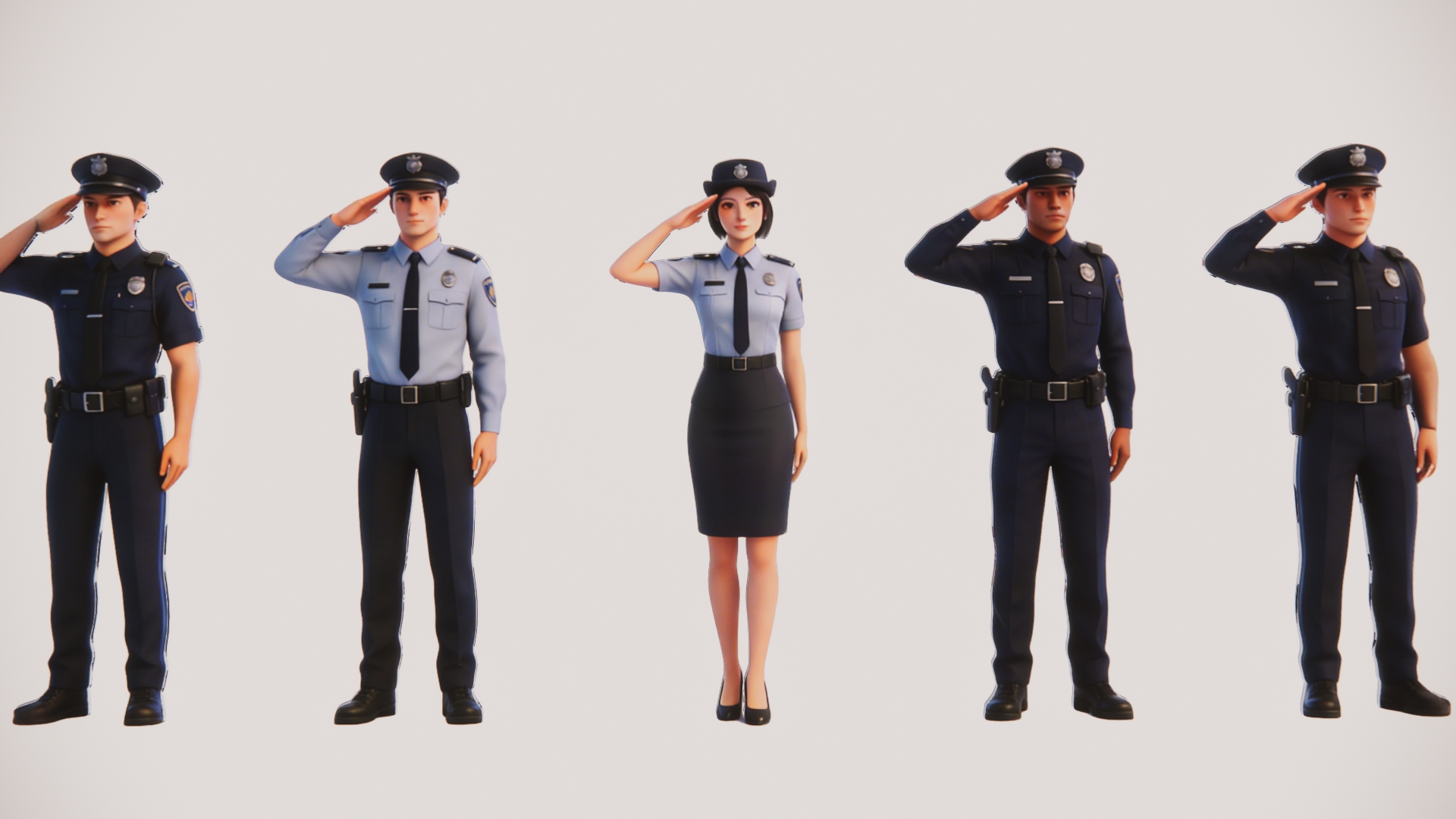 2D保安警察 宣誓敬礼人物