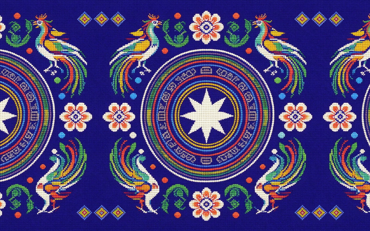 布纹刺绣壮族壮锦纹样贴图