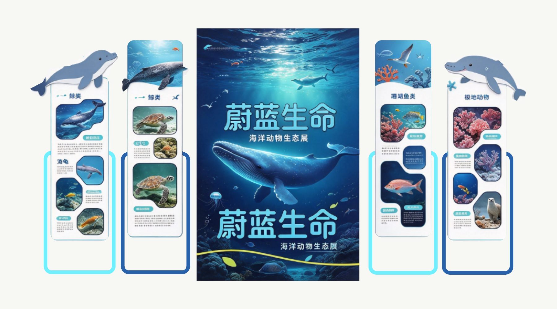 蔚蓝生命生态展文化墙SU模型