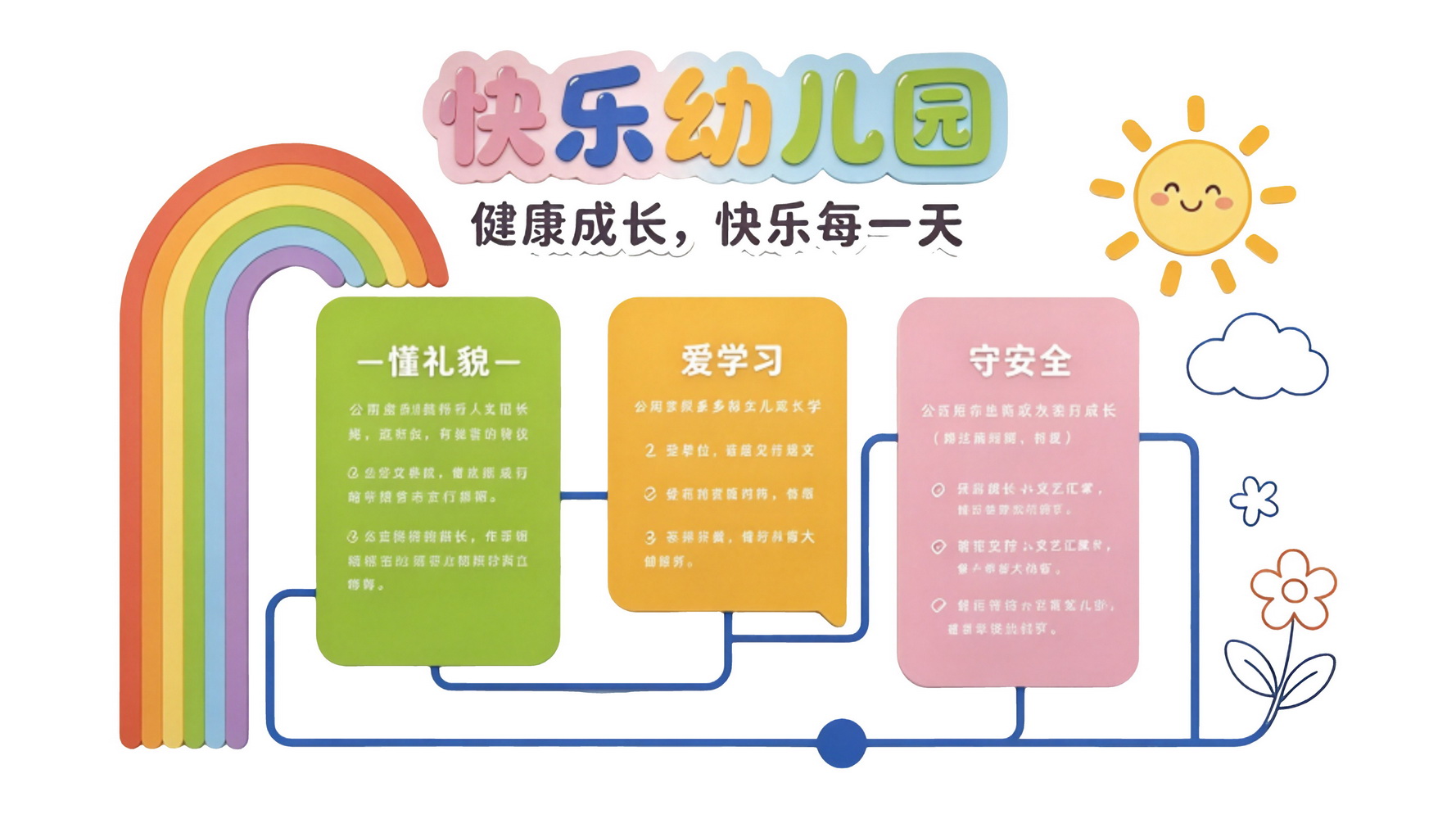 童趣活泼幼儿园 校园 宣传栏 文化墙 SU剪影