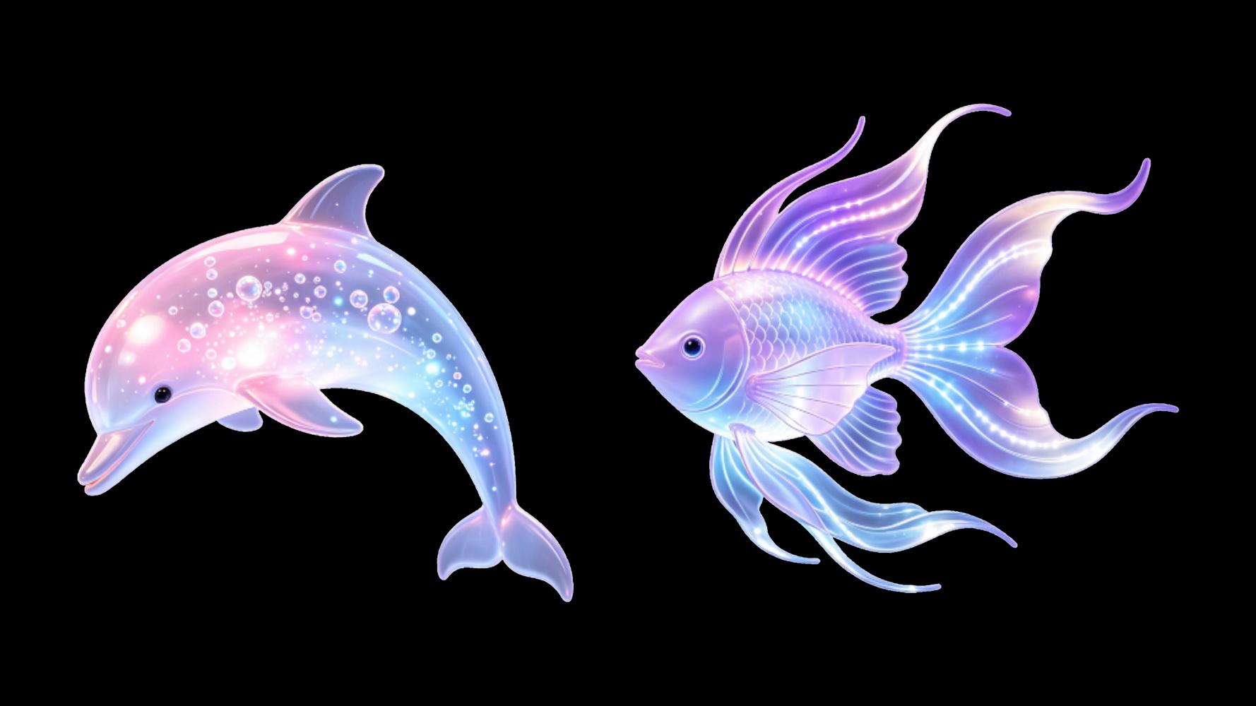 海洋生物夜景灯光海洋动物SU模型