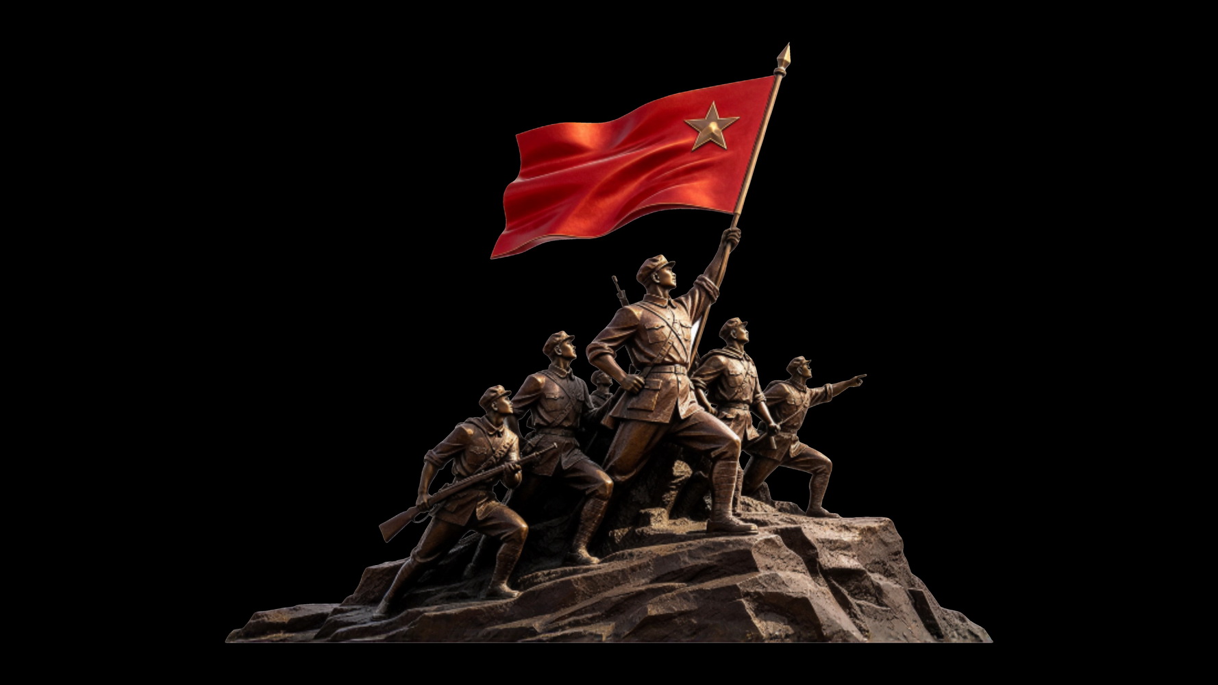 长征红色主题人物 雕塑 SU剪影