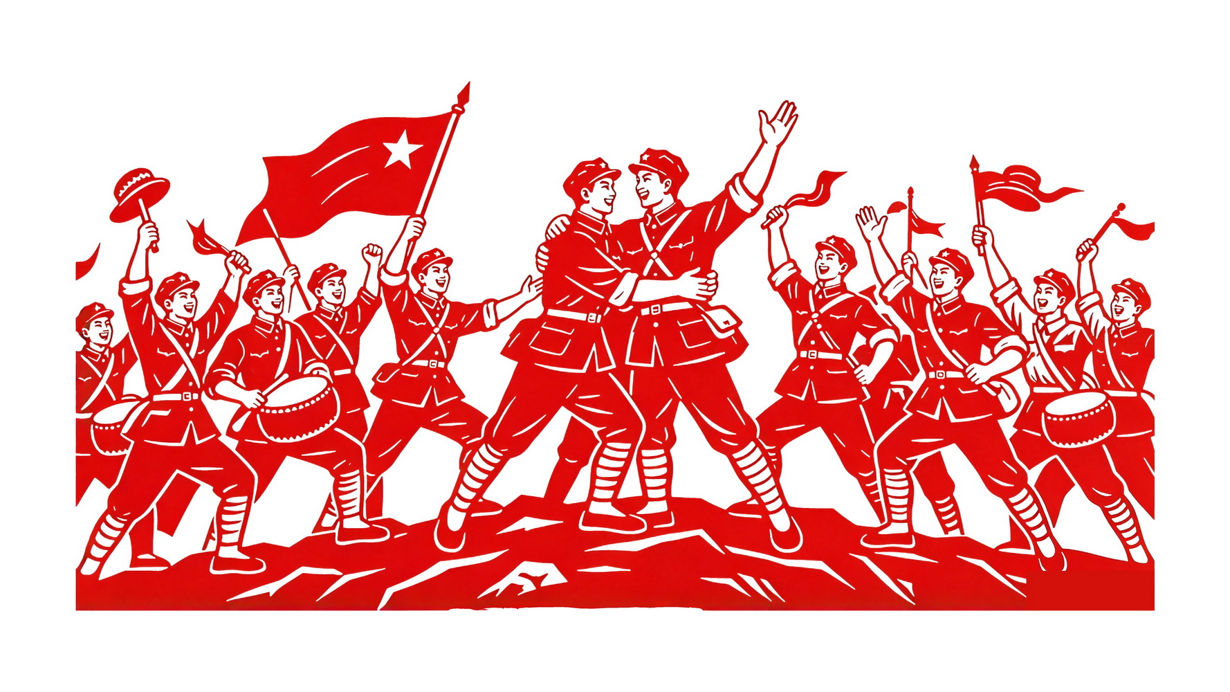 革命人物 剪纸 SU模型