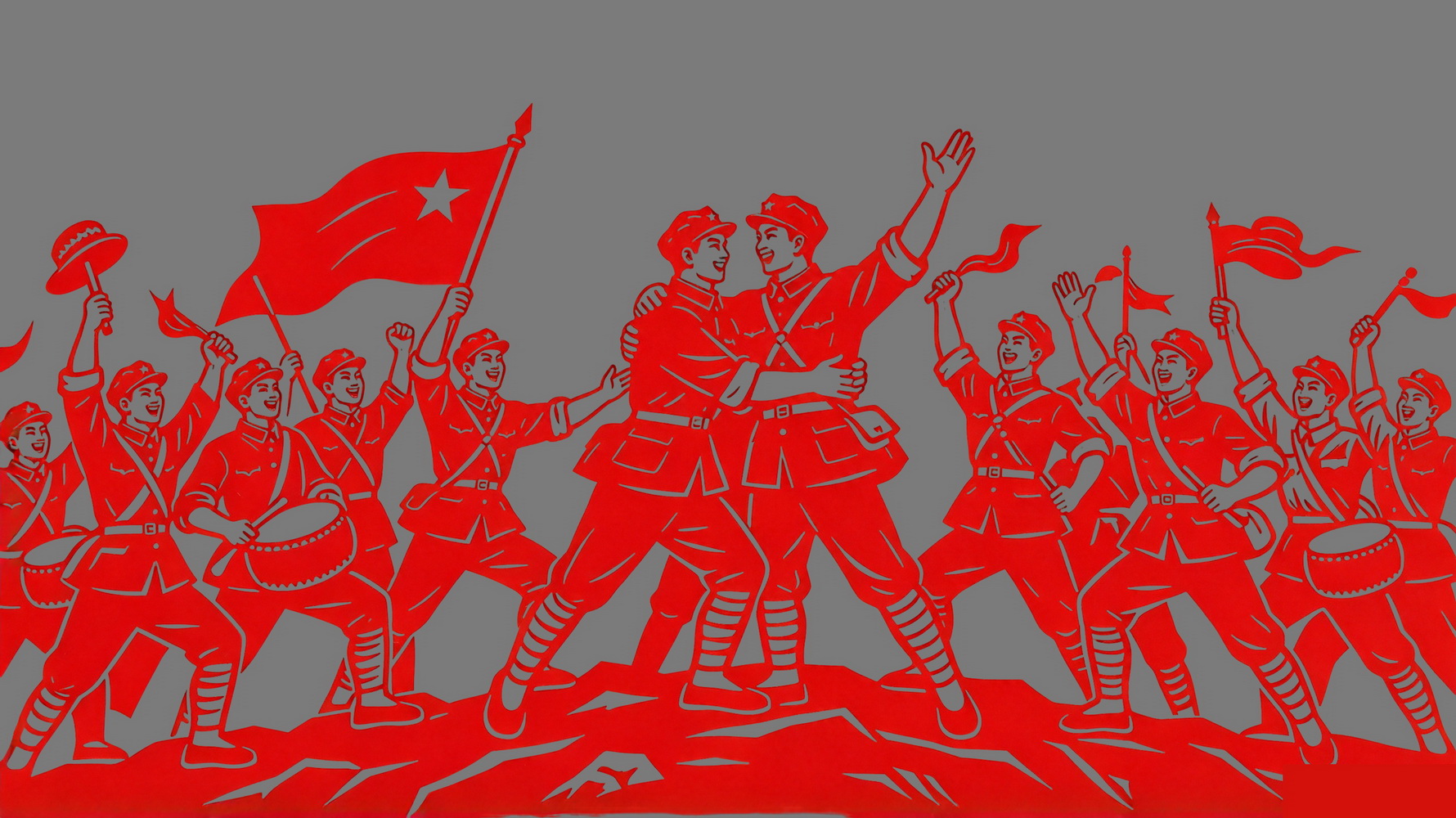 长征人物剪影PNG免扣