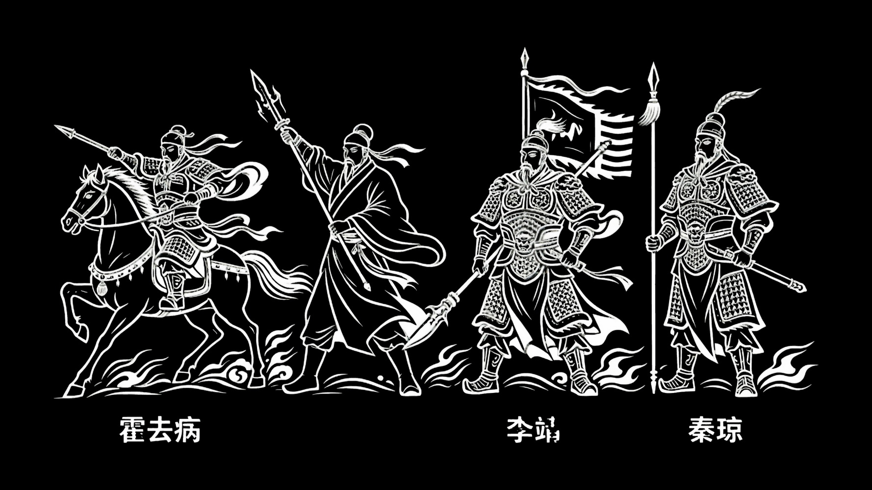 古代名人武将人物SU模型